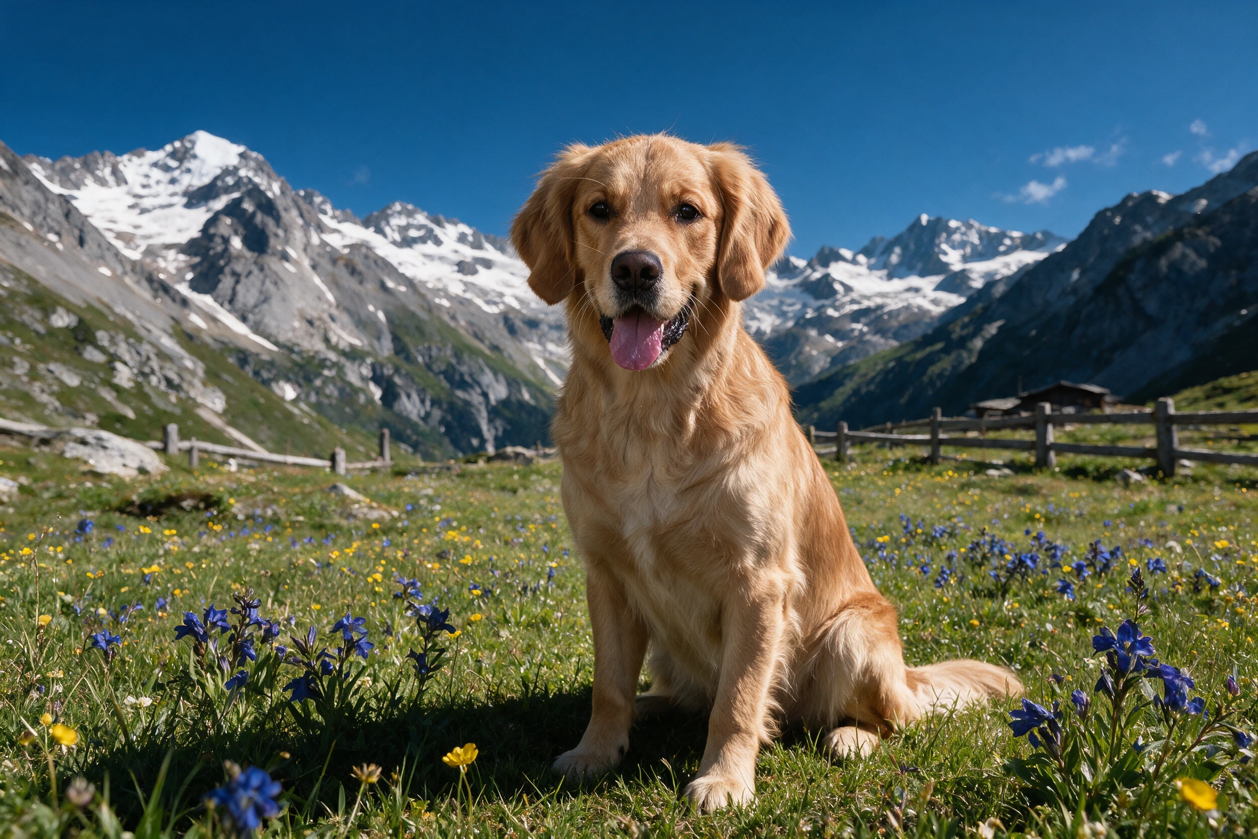 Haustier-Portrait im Stil Alpen, gedruckt auf einer Futtermatte