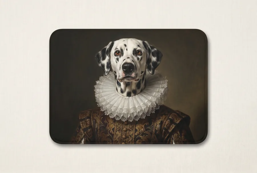 Dalmatiner als Renaissance-Adliger, royales Portrait auf der Futtermatte