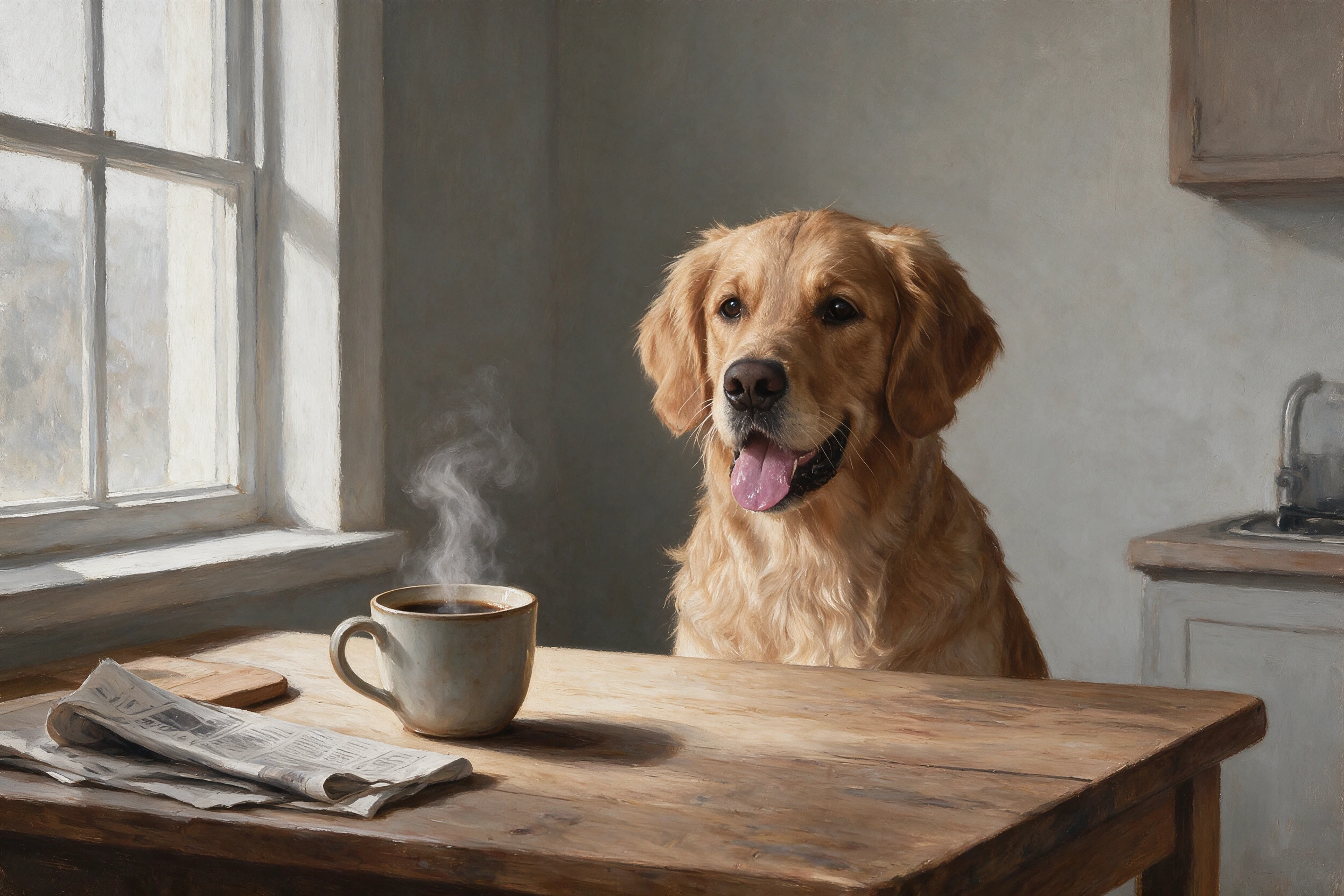 Haustier-Portrait im Stil Kaffee, gedruckt auf einer Futtermatte